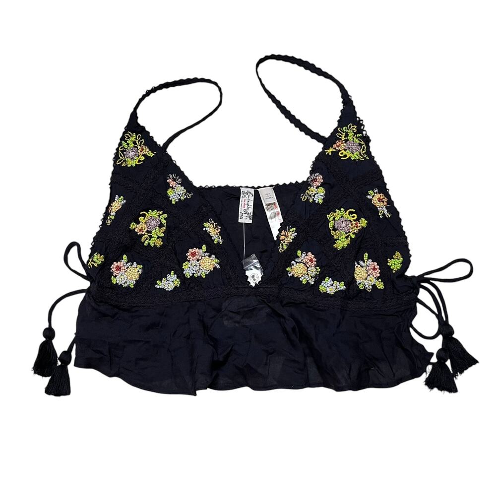 Free People Feels Like Saturday Brami Black Size Small